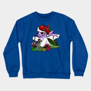 Little Genderqueer Christmas Dragon Crewneck Sweatshirt